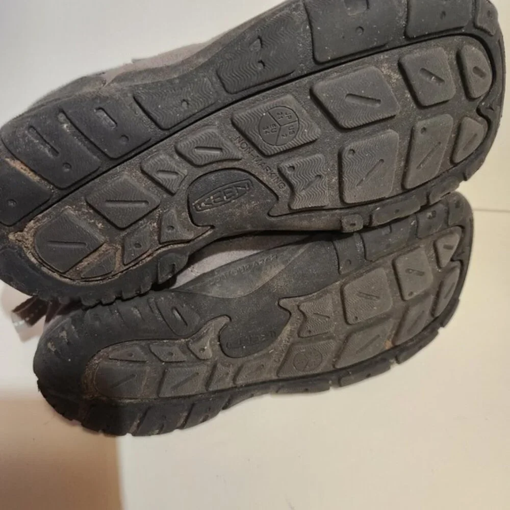 KEEN‎ Purple Gray Winter Snow Boots Kids Size 2 Waterproof Insulated Hook Loop
